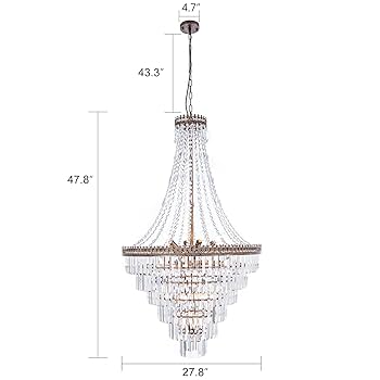 TOCHIC French Empire Crystal Chandelier Modern Farmhouse